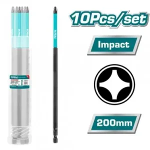 TOTAL - Set 10 biti de impact PH2x200mm Discount