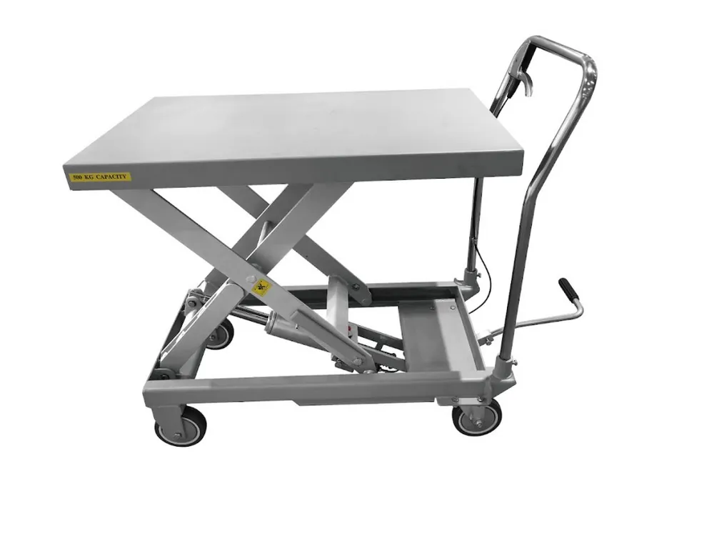 Carucior de transport cu ridicator hidraulic de 500 kg Ofertă