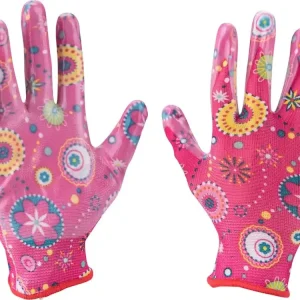 Mănuși de nailon de grădină semi-înmuiate în nitril, dimensiune 7 " Plată securizată