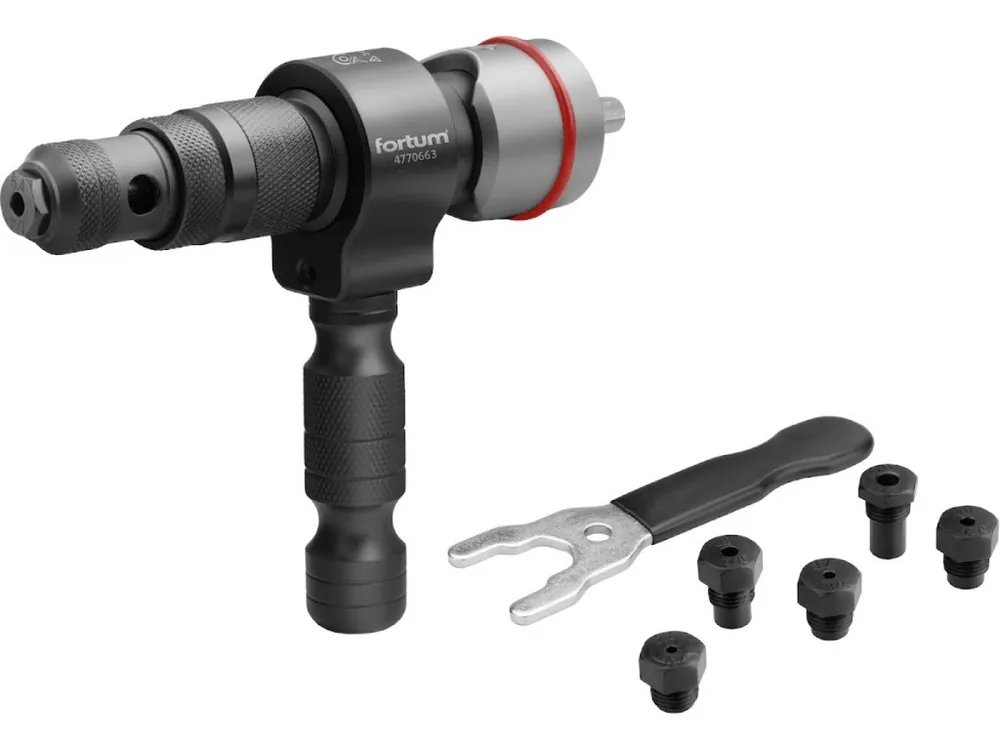 Popular Atașament de nituire pentru burghiu T, pentru nituri lacrimogene 2,4 - 6,4 mm, CrMoV