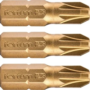 Vârf în cruce Pozidriv, set de 3, PZ 3 × 25 mm, titan. reglare, S2 Reducere