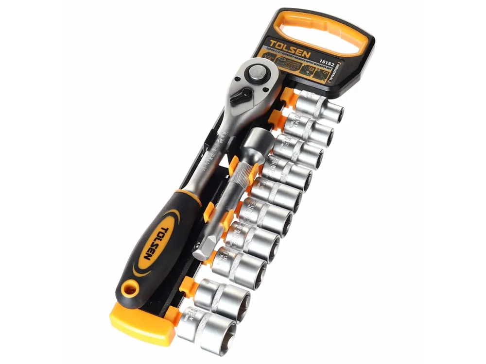 Plată sigură Set accesorii tubulare şi burghie, 1/2", 12 buc.