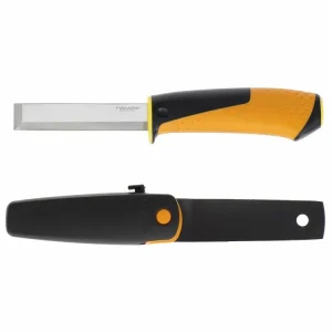 Cuțit FISKARS HARDWARE tâmplar + caz + polizor 21 cm 1023621 Ultima șansă