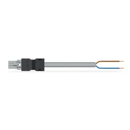 pre-assembled connecting cable; Plug/open-ended; 2-pole; Cod. B; Control cable 2 x 1.0 mm²; 3 m; 1,00 mm²; gray Wago Vezi acum