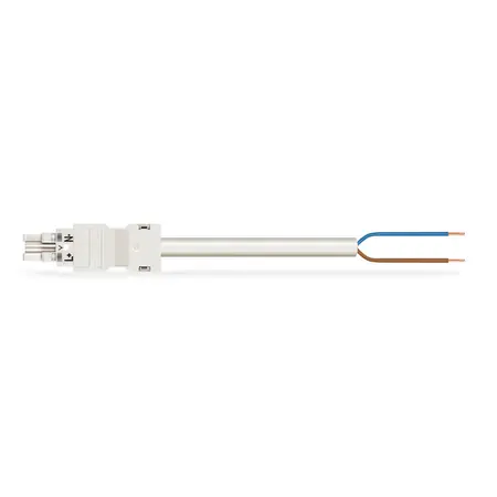 pre-assembled connecting cable; Eca; Socket/open-ended; 2-pole; Cod. A; H05Z1Z1-F 2 x 2.5 mm²; 8 m; 2,50 mm²; white Wago Ofertă de sezon