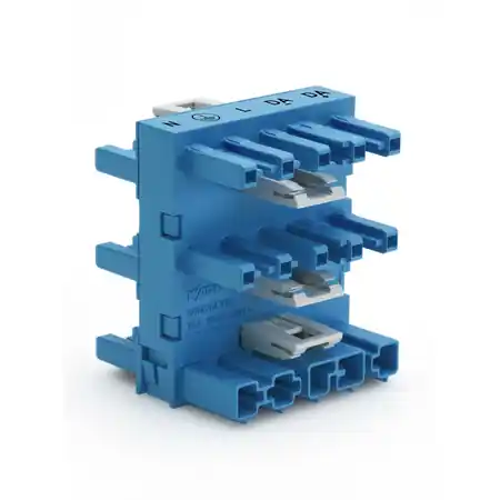 5-way distribution connector; 5-pole; Cod. I; 1 input; 5 outputs; blue Wago Reducere
