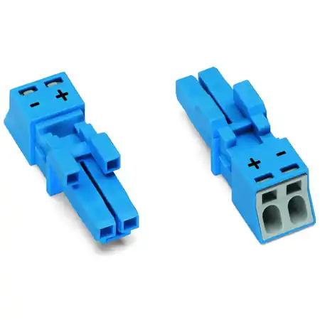 Transport gratuit Socket; 2-pole; Cod. I; 1,50 mm²; blue Wago