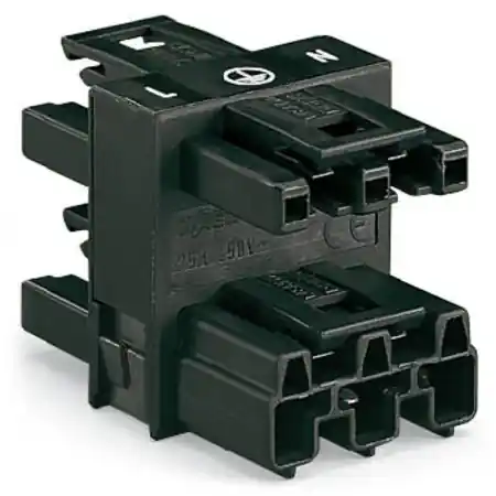 3-way distribution connector; 3-pole; Cod. A; 1 input; 3 outputs; white Wago Discount