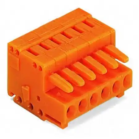 1-conductor female plug; 100% protected against mismating; 1.5 mm²; Pin spacing 3.81 mm; 6-pole; 1,50 mm²; orange Wago Vezi acum