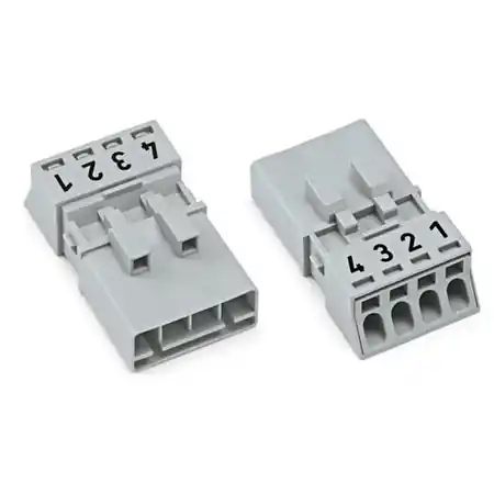 Plug; 4-pole; 1,50 mm²; gray Wago Premium