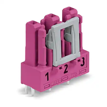 Vezi acum Socket for PCBs; straight; 3-pole; Cod. B; pink Wago