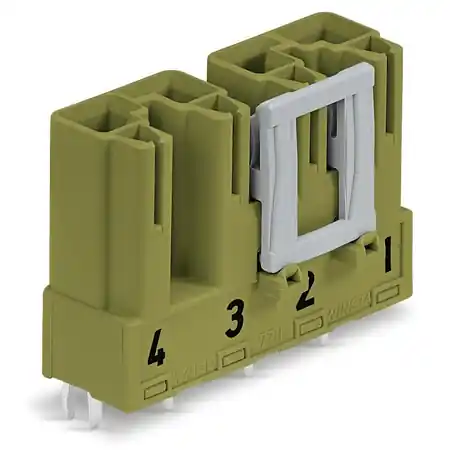 Transport gratuit Plug for PCBs; straight; 4-pole; Cod. B; light green Wago