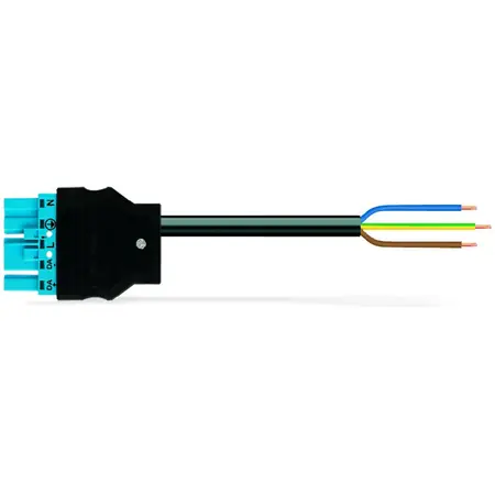 Vezi acum pre-assembled connecting cable; Cca; Plug/open-ended; 5-pole; Cod. I; H05Z1Z1-F 3G 1.5 mm²; 8 m; 1,50 mm²; blue Wago