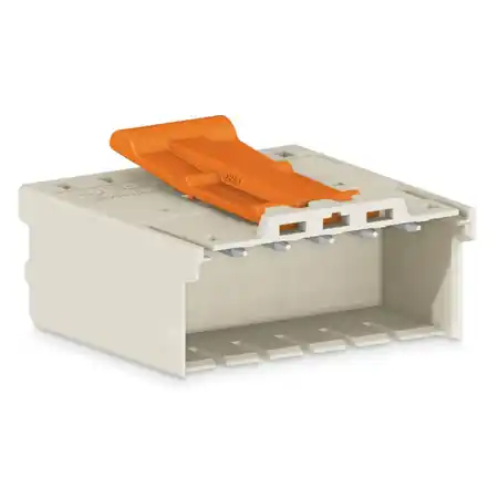 1-conductor male connector; Gripping plate; 2.5 mm²; Pin spacing 5 mm; 3-pole; 2,50 mm²; light gray Wago Plată securizată