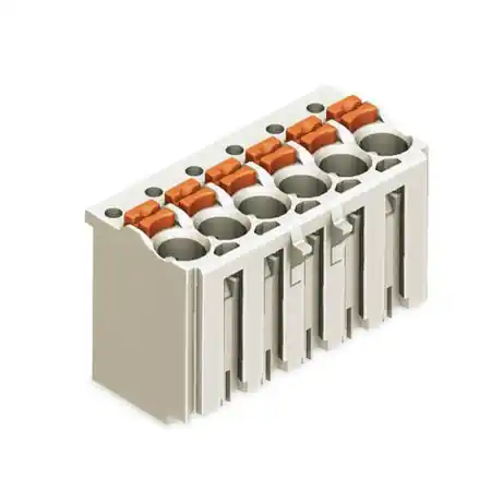 1-conductor female plug; 1.5 mm²; Pin spacing 3.5 mm; 8-pole; 1,50 mm²; light gray Wago Nu rata