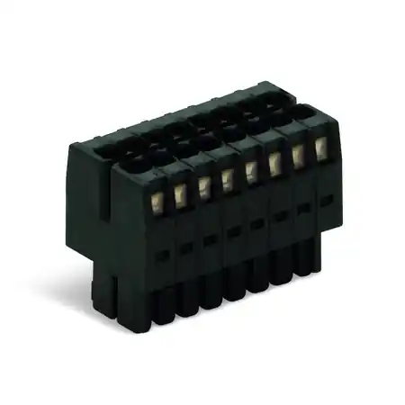 1-conductor female connector, 2-row; 100% protected against mismating; 1.5 mm²; Pin spacing 3.5 mm; 12-pole; 1,50 mm²; black Wago Nu rata