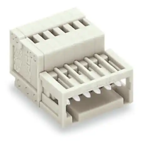 1-conductor male connector; 100% protected against mismating; 0.5 mm²; Pin spacing 2.5 mm; 12-pole; 0,50 mm²; light gray Wago Comandă acum