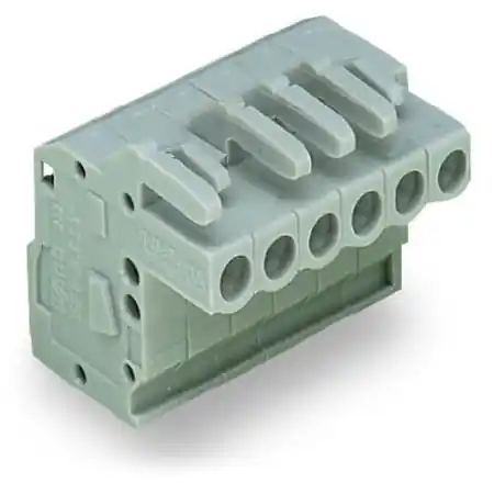 1-conductor female plug; angled; 2.5 mm²; Pin spacing 5 mm; 9-pole; 2,50 mm²; gray Wago Cel mai vândut