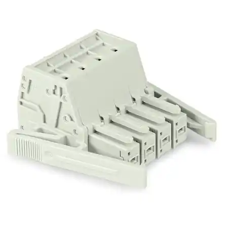 1-conductor female plug; 100% protected against mismating; Locking lever; 10 mm²; Pin spacing 7.62 mm; 5-pole; 10,00 mm²; light gray Wago Cel mai bun preț