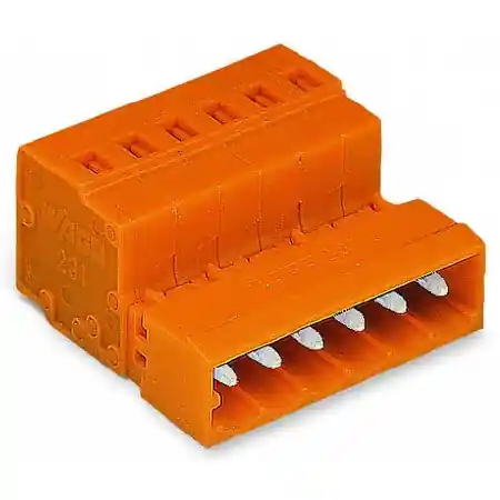 1-conductor male connector; 2.5 mm²; Pin spacing 5.08 mm; 7-pole; 2,50 mm²; orange Wago Ultima șansă