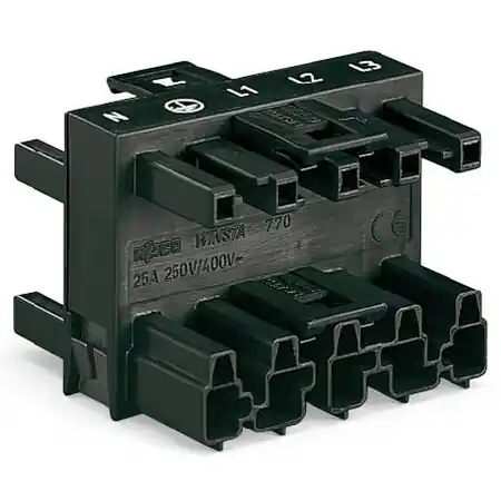 3-way distribution connector; 5-pole; Cod. A; 1 input; 3 outputs; white Wago Mai ieftin