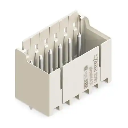 Vezi acum THT male header; 1.0 mm Ø solder pin; straight; Pin spacing 3.5 mm; 12-pole; light gray Wago