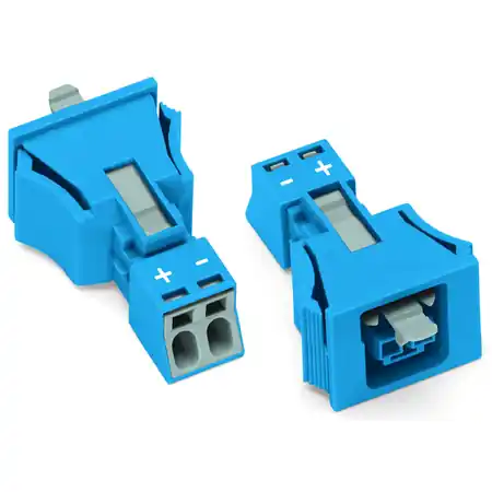 Transport gratuit Snap-in socket; 2-pole; Cod. I; 1,50 mm²; blue Wago