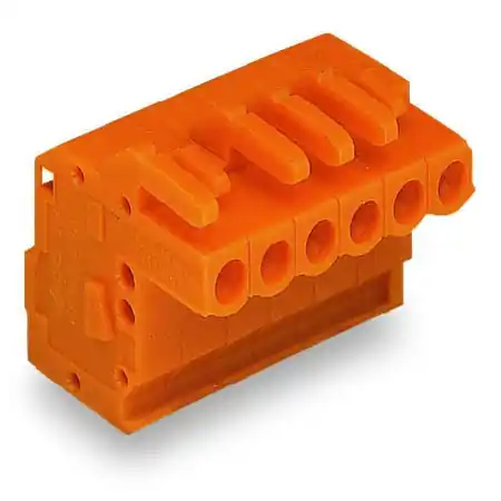 1-conductor female plug; angled; 2.5 mm²; Pin spacing 5.08 mm; 4-pole; 2,50 mm²; orange Wago Ofertă specială