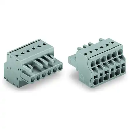 2-conductor female connector; 2.5 mm²; Pin spacing 5 mm; 4-pole; 2,50 mm²; gray Wago Reducere