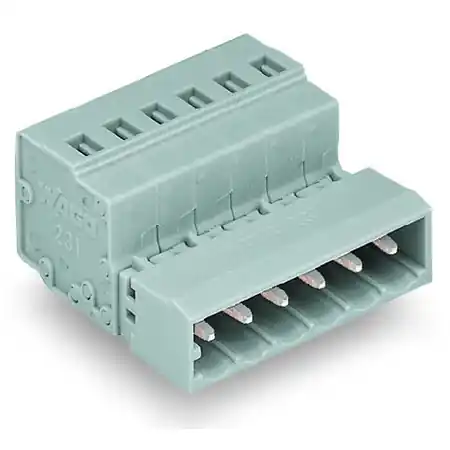 1-conductor male connector; Strain relief plate; 2.5 mm²; Pin spacing 5 mm; 3-pole; 2,50 mm²; gray Wago Preț redus