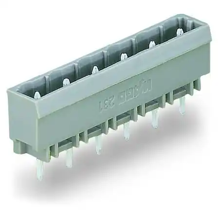 Ultima șansă THT male header; 1.0 x 1.0 mm solder pin; straight; Pin spacing 7.5 mm; 3-pole; gray Wago