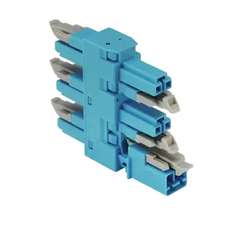 5-way distribution connector; 2-pole; Cod. I; 1 input; 5 outputs; blue Wago Ofertă exclusivă