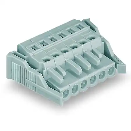 1-conductor female plug; Locking lever; 2.5 mm²; Pin spacing 5 mm; 21-pole; 2,50 mm²; gray Wago Cel mai bun preț
