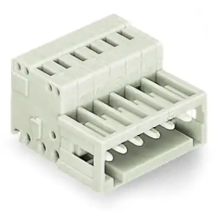 1-conductor male connector; 100% protected against mismating; 1.5 mm²; Pin spacing 3.5 mm; 24-pole; 1,50 mm²; light gray Wago Calitate înaltă