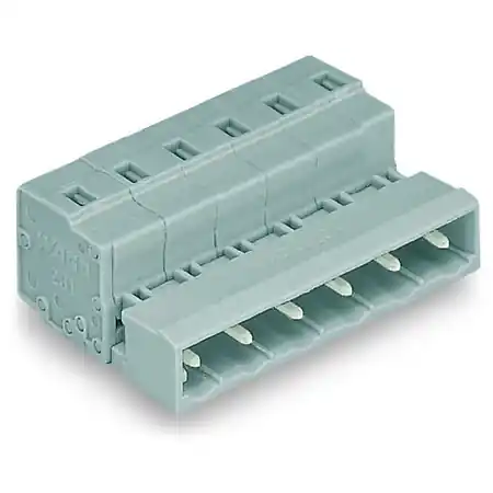 1-conductor male connector; 2.5 mm²; Pin spacing 7.5 mm; 8-pole; 2,50 mm²; gray Wago Preferatul clienților
