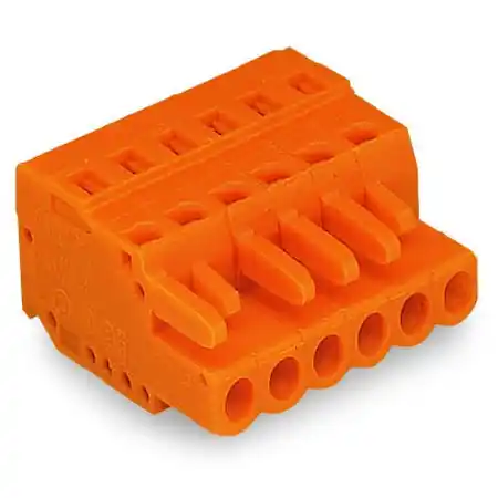 1-conductor female plug; 2.5 mm²; Pin spacing 5.08 mm; 20-pole; 2,50 mm²; orange Wago Retur gratuit