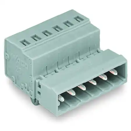 1-conductor male connector; Snap-in mounting feet; 2.5 mm²; Pin spacing 5 mm; 10-pole; 2,50 mm²; gray Wago Comandă acum