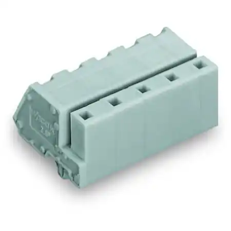 1-conductor female plug; angled; Snap-in mounting feet; 2.5 mm²; Pin spacing 7.5 mm; 4-pole; 2,50 mm²; gray Wago Comandă acum