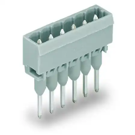 Vezi acum Male connector for rail-mount terminal blocks; 1.2 x 1.2 mm pins; straight; Pin spacing 5 mm; 16-pole; gray Wago