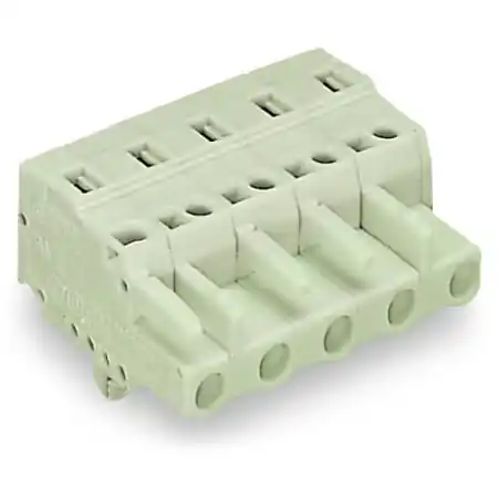 1-conductor female plug; 100% protected against mismating; Snap-in mounting feet; 2.5 mm²; Pin spacing 7.5 mm; 11-pole; 2,50 mm²; light gray Wago Transport gratuit