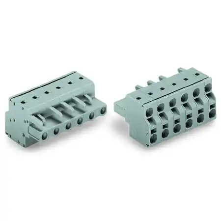 2-conductor female connector; 2.5 mm²; Pin spacing 7.5 mm; 5-pole; 2,50 mm²; gray Wago Premium
