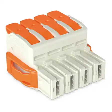 1-conductor female plug; 100% protected against mismating; lever; Silver-plated contacts; 16 mm²; Pin spacing 10.16 mm; 6-pole; 16,00 mm²; light gray Wago Livrare rapidă