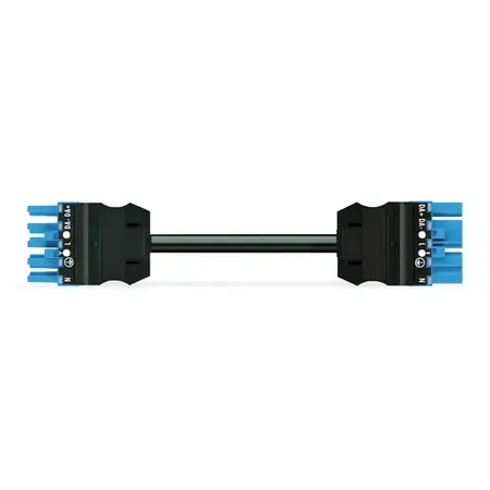 Ultima șansă pre-assembled interconnecting cable; B2ca; Socket/plug; 5-pole; Cod. I; H05Z1Z1-F 5G 2.5 mm²; 8 m; 2,50 mm²; blue Wago
