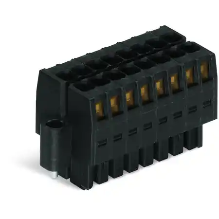 1-conductor female connector, 2-row; 100% protected against mismating; Screw flange; 1.5 mm²; Pin spacing 3.5 mm; 10-pole; 1,50 mm²; black Wago Retur gratuit