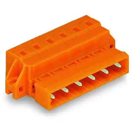 1-conductor male connector; clamping collar; 2.5 mm²; Pin spacing 7.62 mm; 10-pole; 2,50 mm²; orange Wago Doar azi