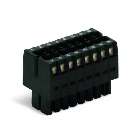 1-conductor female connector, 2-row; 100% protected against mismating; direct marking; 1.5 mm²; Pin spacing 3.5 mm; 11-pole; 1,50 mm²; black Wago Reducere specială