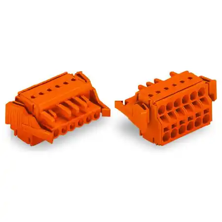 2-conductor female connector; Locking lever; 2.5 mm²; Pin spacing 5.08 mm; 4-pole; 2,50 mm²; orange Wago Ofertă exclusivă