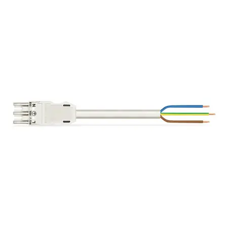 Vezi acum pre-assembled connecting cable; Eca; Socket/open-ended; 3-pole; Cod. A; H05VV-F 3G 2.5 mm²; 5 m; 2,50 mm²; white Wago