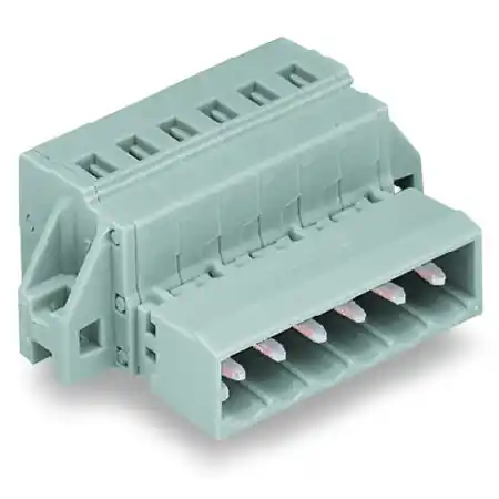 1-conductor male connector; clamping collar; 2.5 mm²; Pin spacing 5 mm; 22-pole; 2,50 mm²; gray Wago Plată securizată