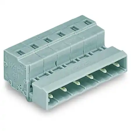 1-conductor male connector; Snap-in mounting feet; 2.5 mm²; Pin spacing 7.5 mm; 8-pole; 2,50 mm²; gray Wago Disponibil imediat